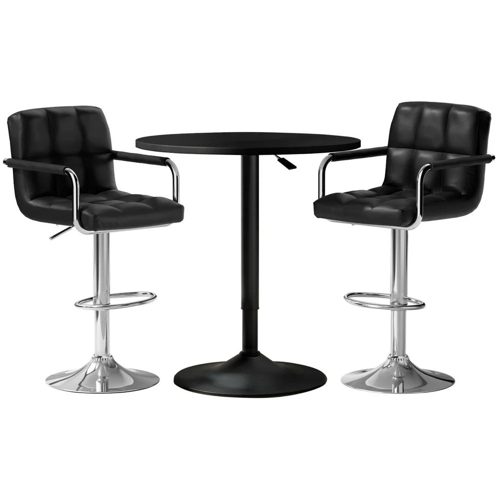 Artiss Bar Table and Stools Set Dining Desk Kitchen Chairs