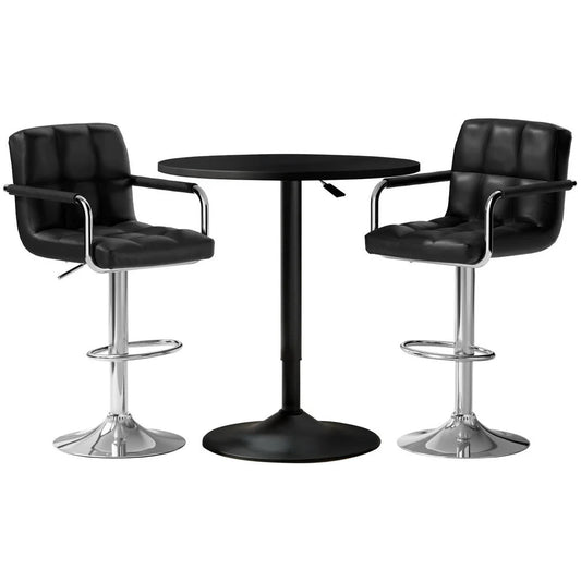 Artiss Bar Table and Stools Set Dining Desk Kitchen Chairs