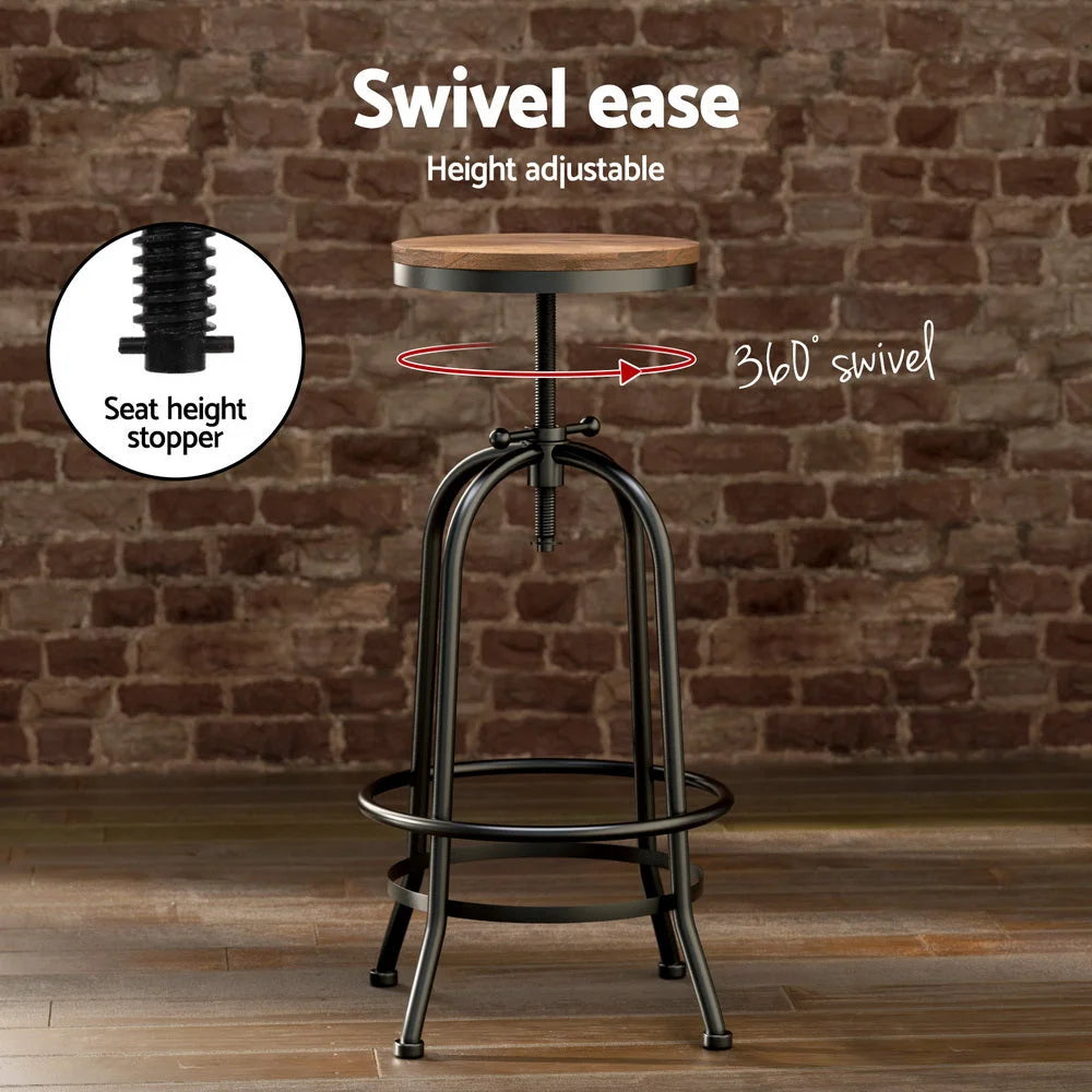Artiss Bar Table Stools Set Dining Desk Industrial Kitchen