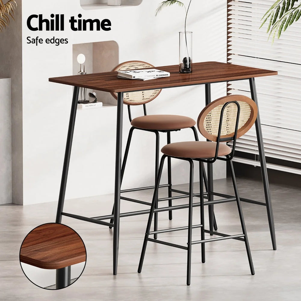 Artiss Bar Table Stools Set Dining Desk Industrial Kitchen