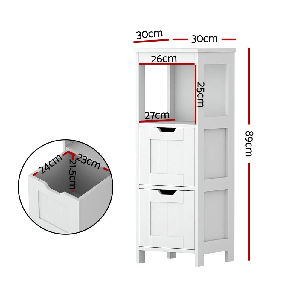 Artiss Bathroom Storage Cabinet 89cm Floor Toilet Drawer