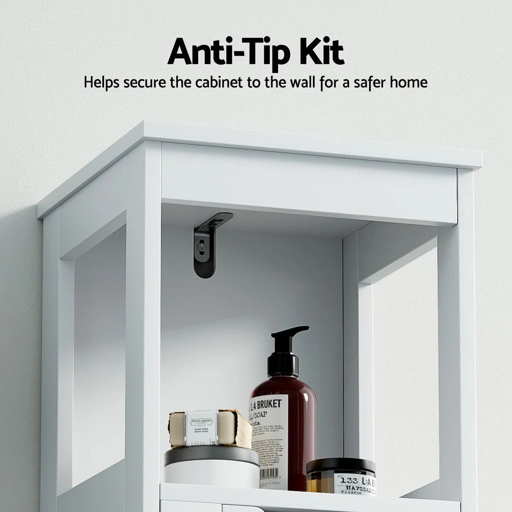 Artiss Bathroom Storage Cabinet 89cm Floor Toilet Drawer