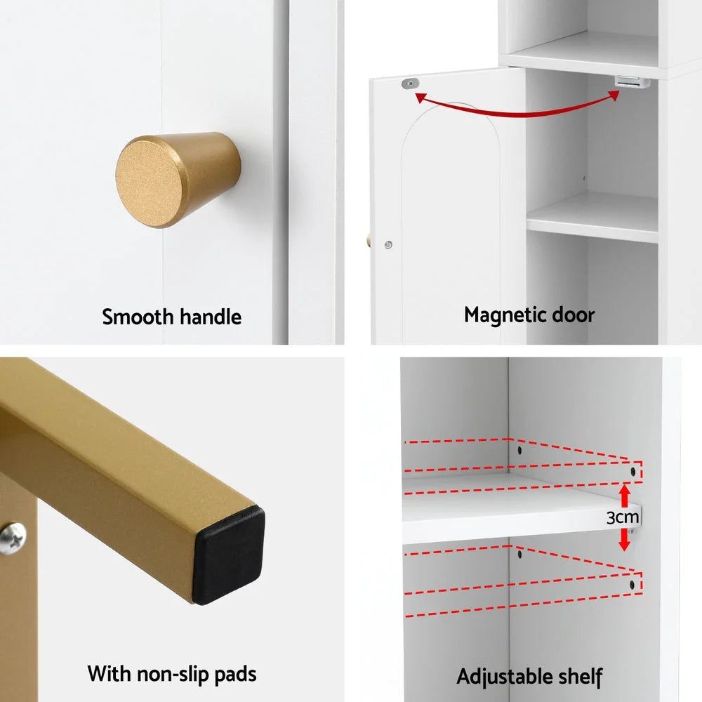 Artiss Bathroom Storage Cabinet Floor Organizer Toilet