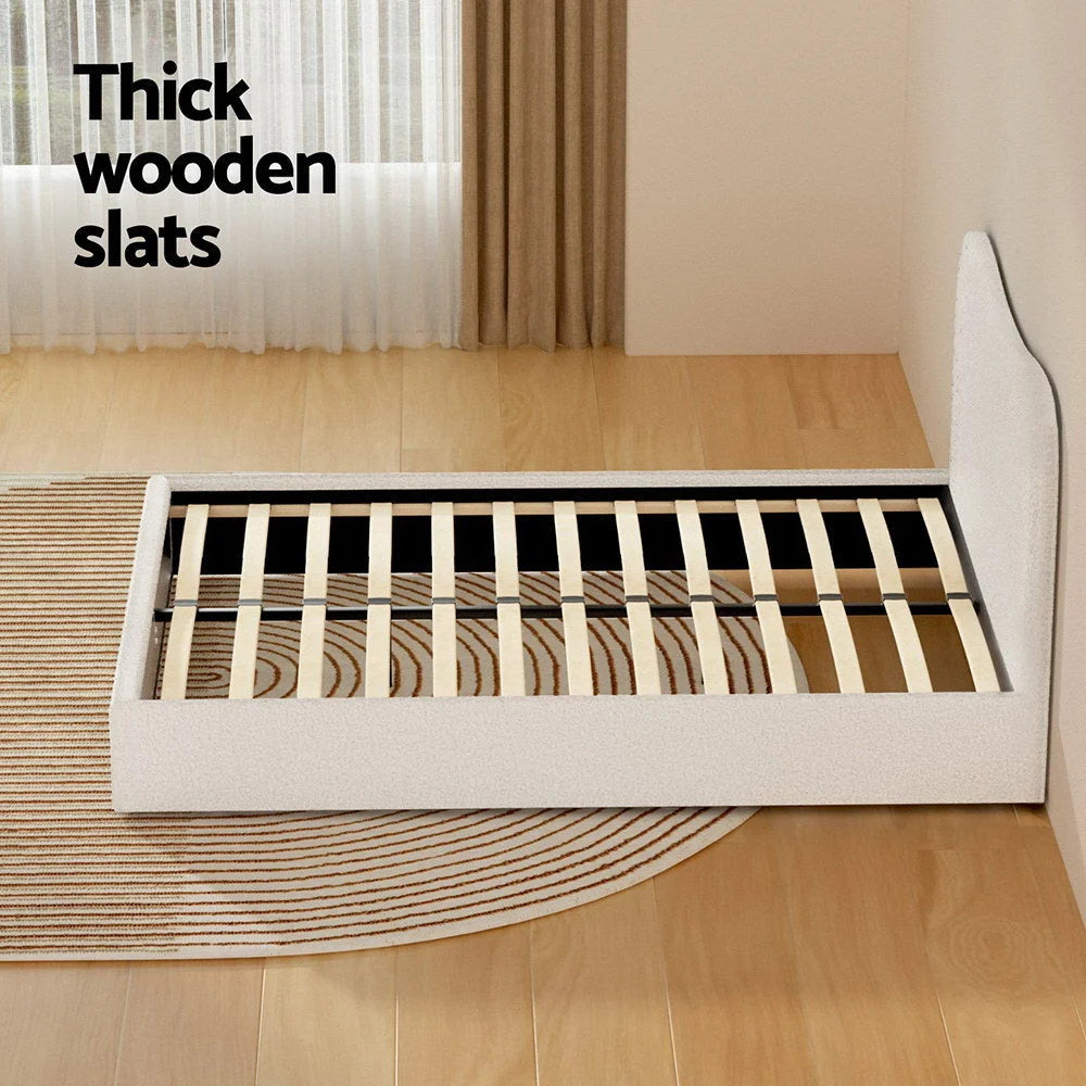 Artiss Bed Frame Double Size Boucle DARA - Baby & Kids >