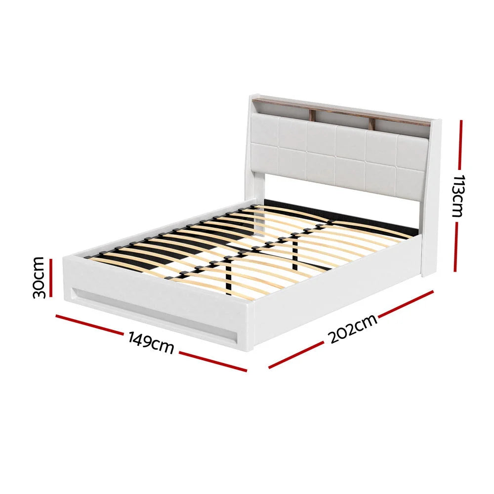 Bed Frame Gas Lift LED Beds