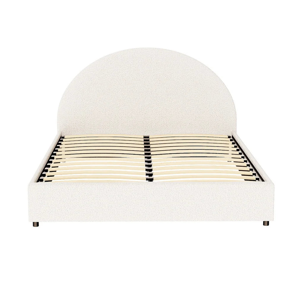 Gas Lift Strorage Beds Base Platform Boucle Bed Frame