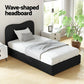 Bed king single with storage base and slatted support