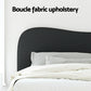 Bed king single with gas lift storage and fabric headboard