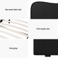 Bed king single with upholstered headboard and side rails