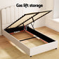 Bed frame with king single size boucle