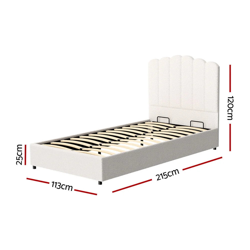 Bed Frame King Single Size Boucle