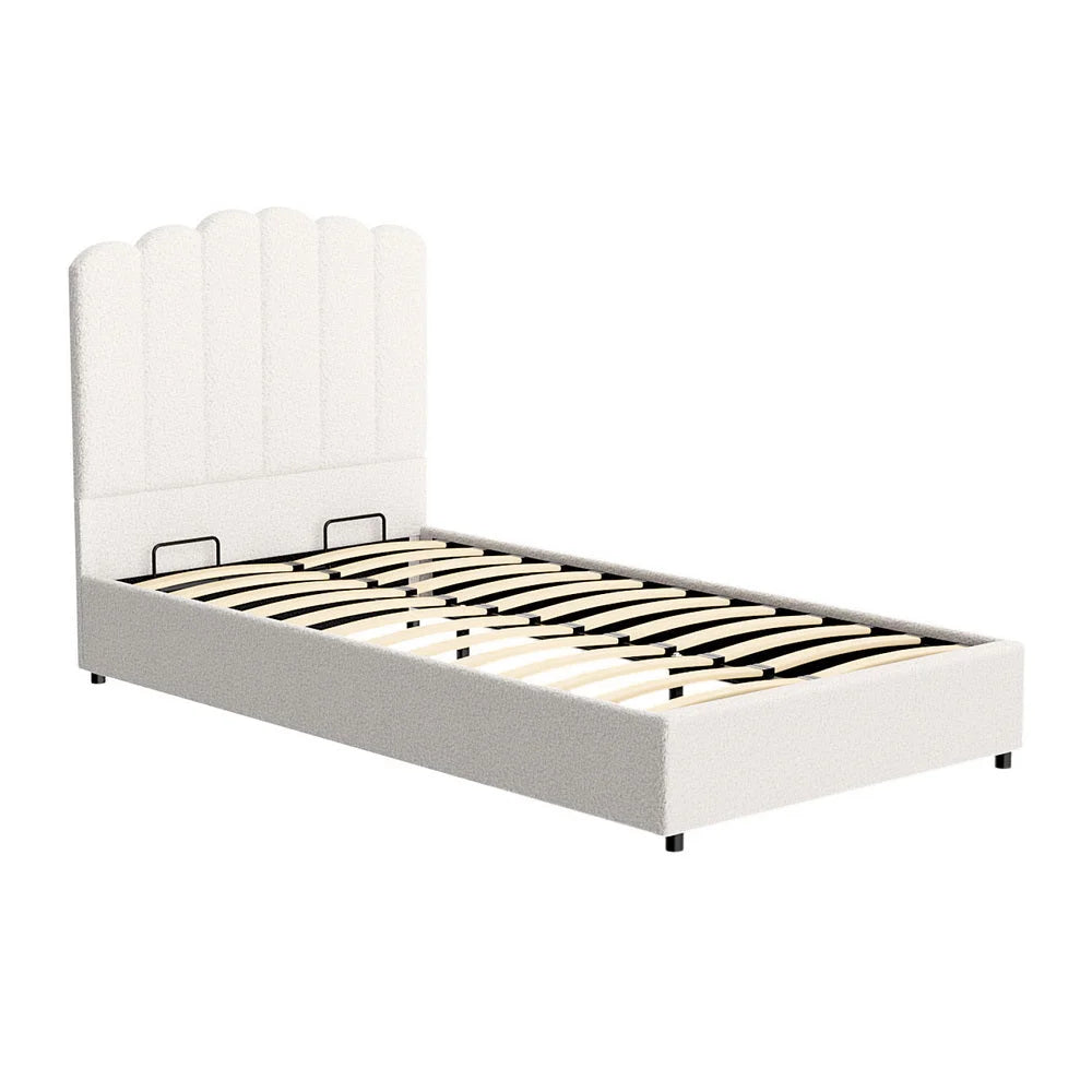 Artiss Bed Frame King Single Size Boucle FION - Baby & Kids