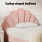 Artiss Bed Frame King Single Size Scallop-Shape Bedhead