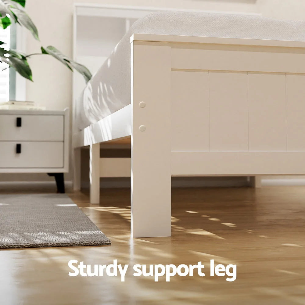 Artiss Bed Frame King Single Size Wooden with 2 Storage