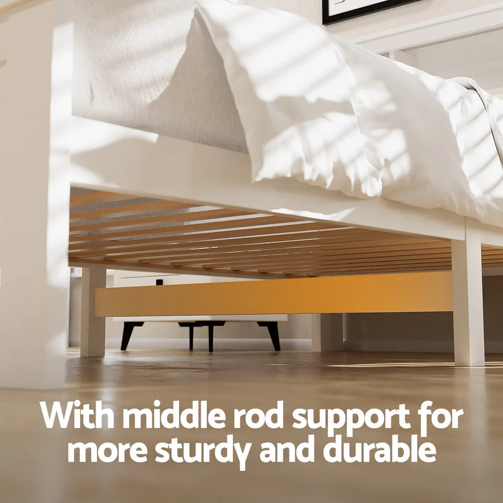 Artiss Bed Frame King Single Size Wooden with 2 Storage