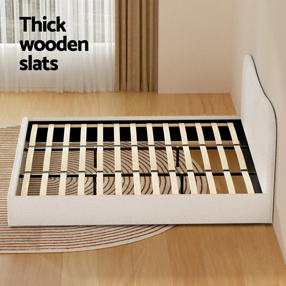 Artiss Bed Frame King Size Boucle DARA - Baby & Kids >