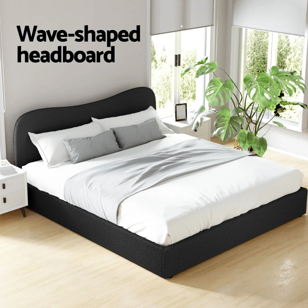 Artiss Bed Frame King Size Boucle DARA - Furniture >