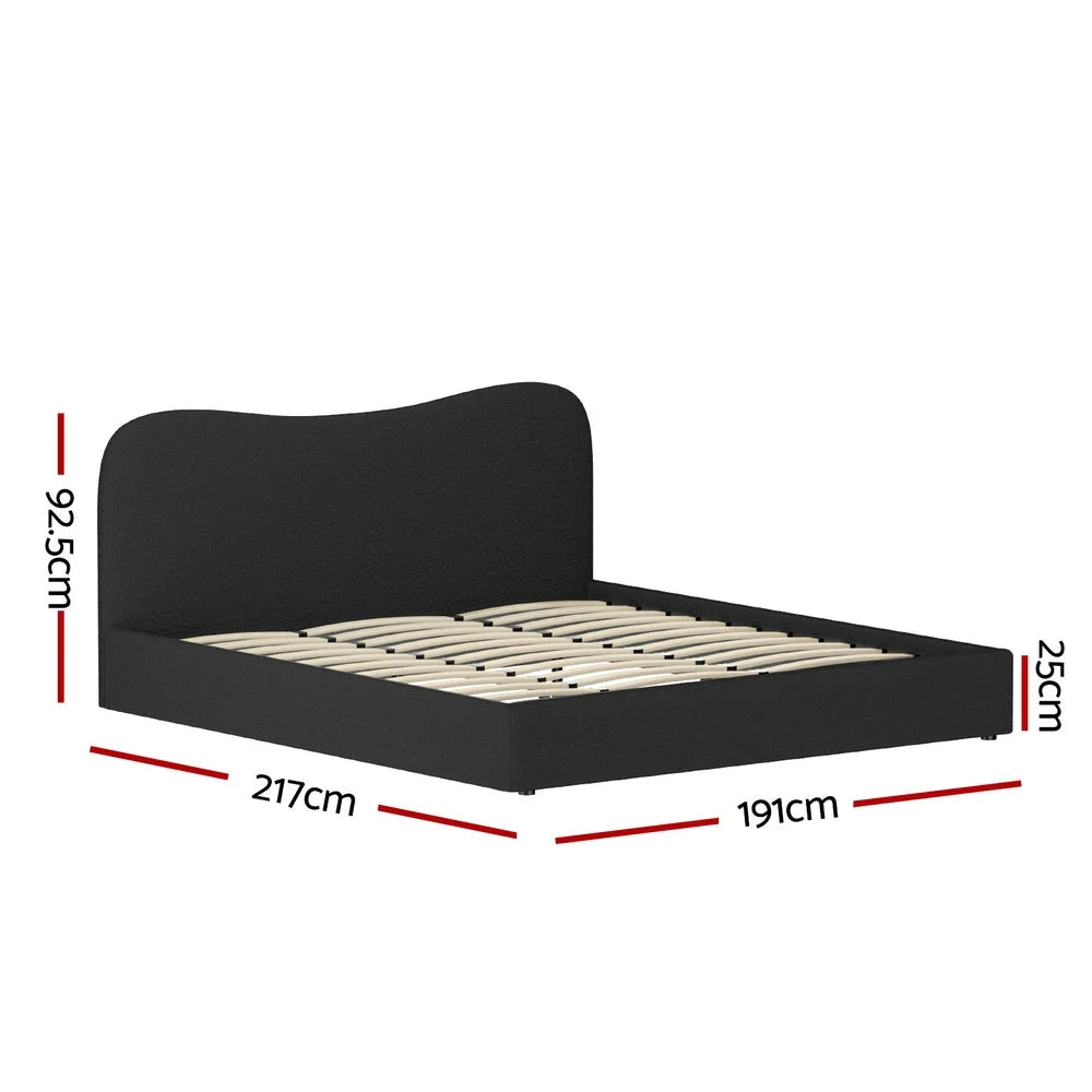 Artiss Bed Frame King Size Boucle DARA - Furniture >