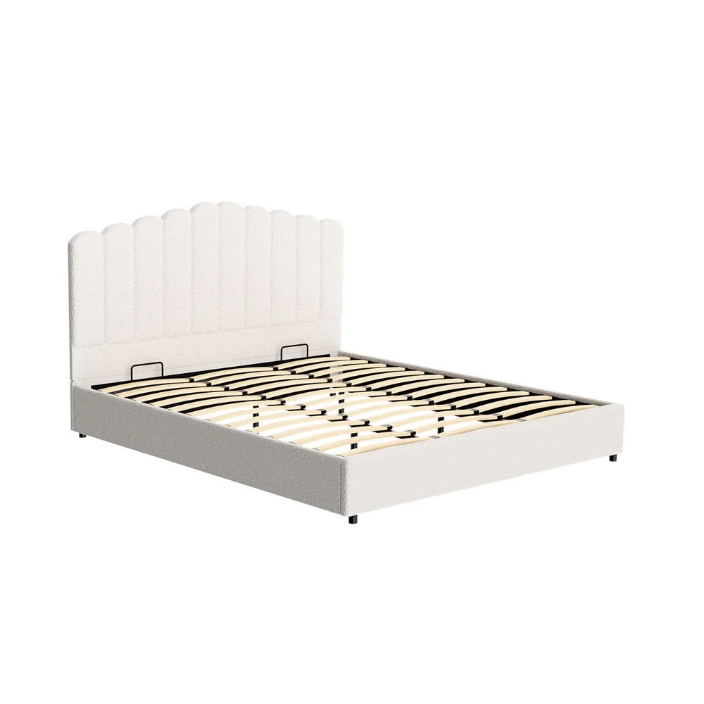 Artiss Bed Frame King Size Boucle FION - Baby & Kids >