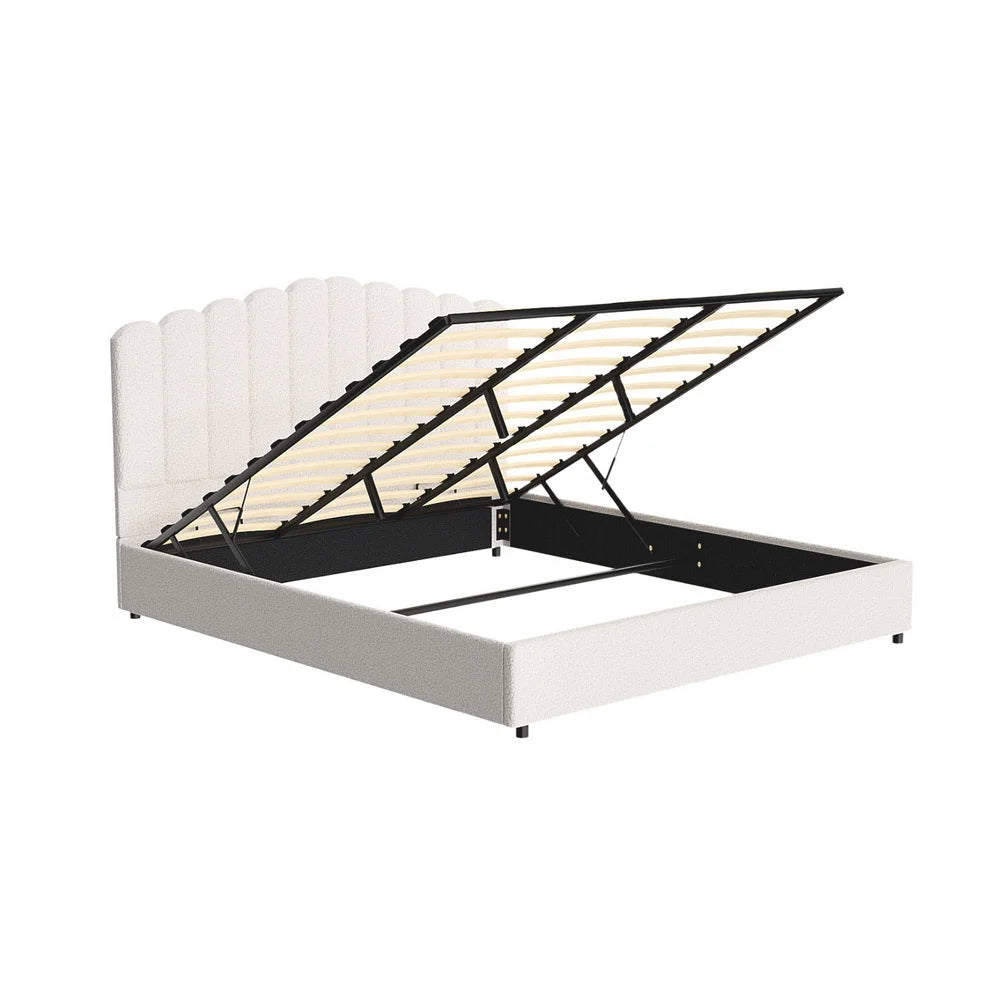 Bed frame with king size boucle fion baby
