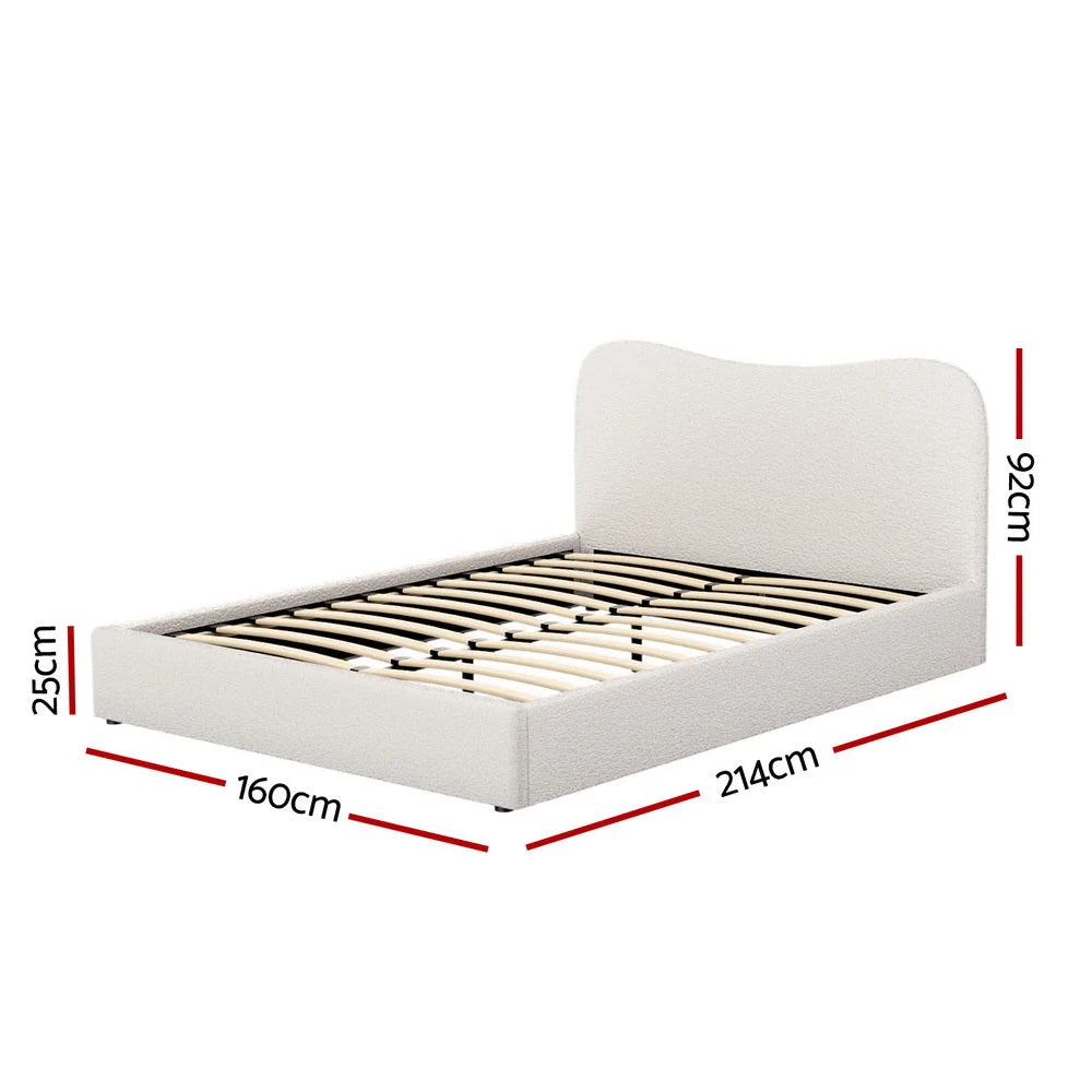 Artiss Bed Frame Queen Size Boucle DARA - Baby & Kids >
