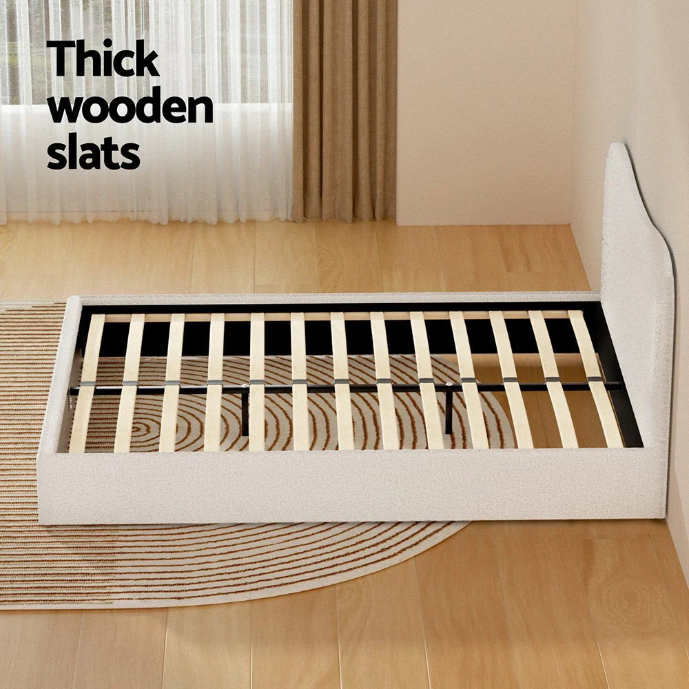 Artiss Bed Frame Queen Size Boucle DARA - Baby & Kids >