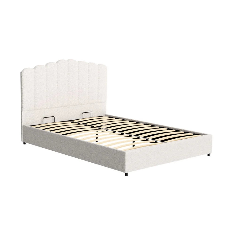 Artiss Bed Frame Queen Size Boucle FION - Baby & Kids >