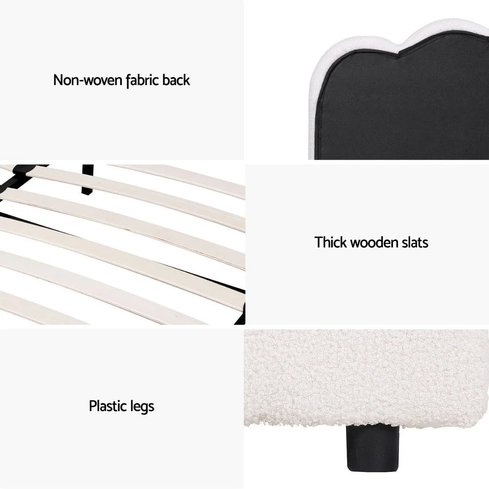 Artiss Bed Frame Queen Size Boucle FION - Baby & Kids >
