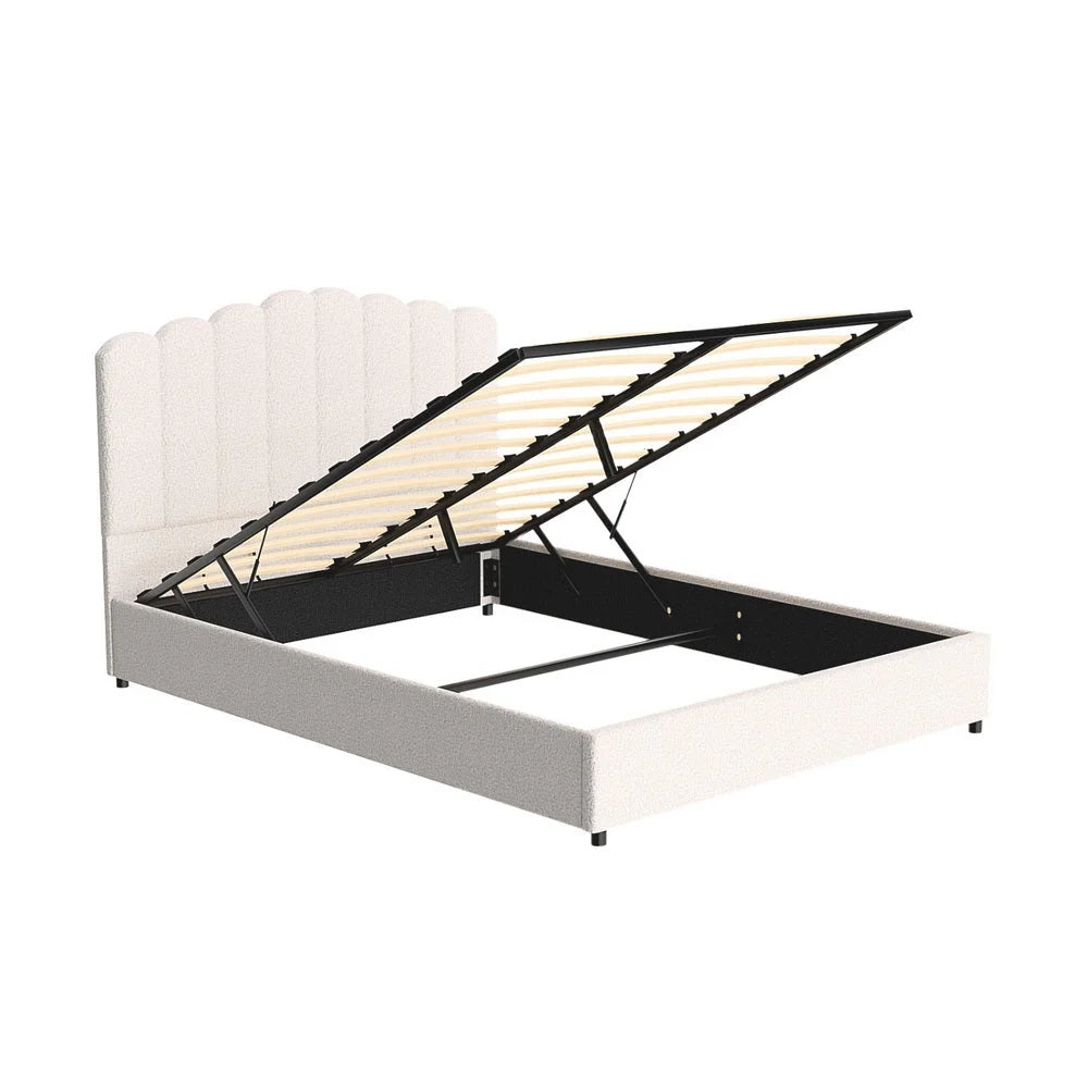 Artiss Bed Frame Queen Size Boucle FION - Baby & Kids >