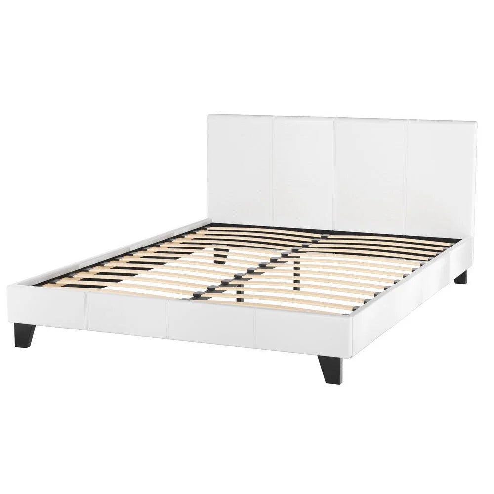 Artiss Bed Frame Queen Size White NEO - Furniture > Bedroom