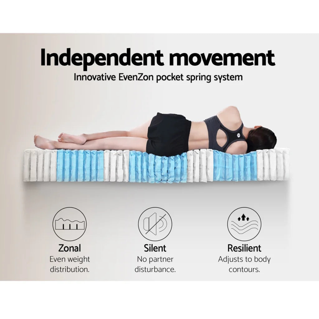 Gas lift bed frame with mattress king single base