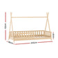 Wooden bed frame Kids House Frames Oak PUAH