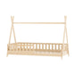 Bed house frames with assembled layout and visible hardware