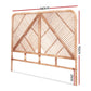 Artiss Bed Headboard Double Bedhead Rattan - FRED Pine
