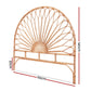 Rattan bed headboard queen with material finish and practical fittings