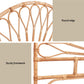 Rattan bed headboard queen with fitted edges and product hardware