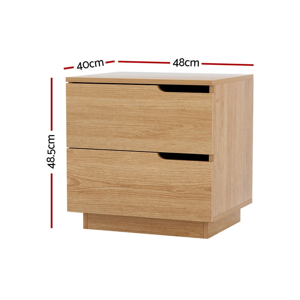 Table with bedside drawers nightstand pine bedroom