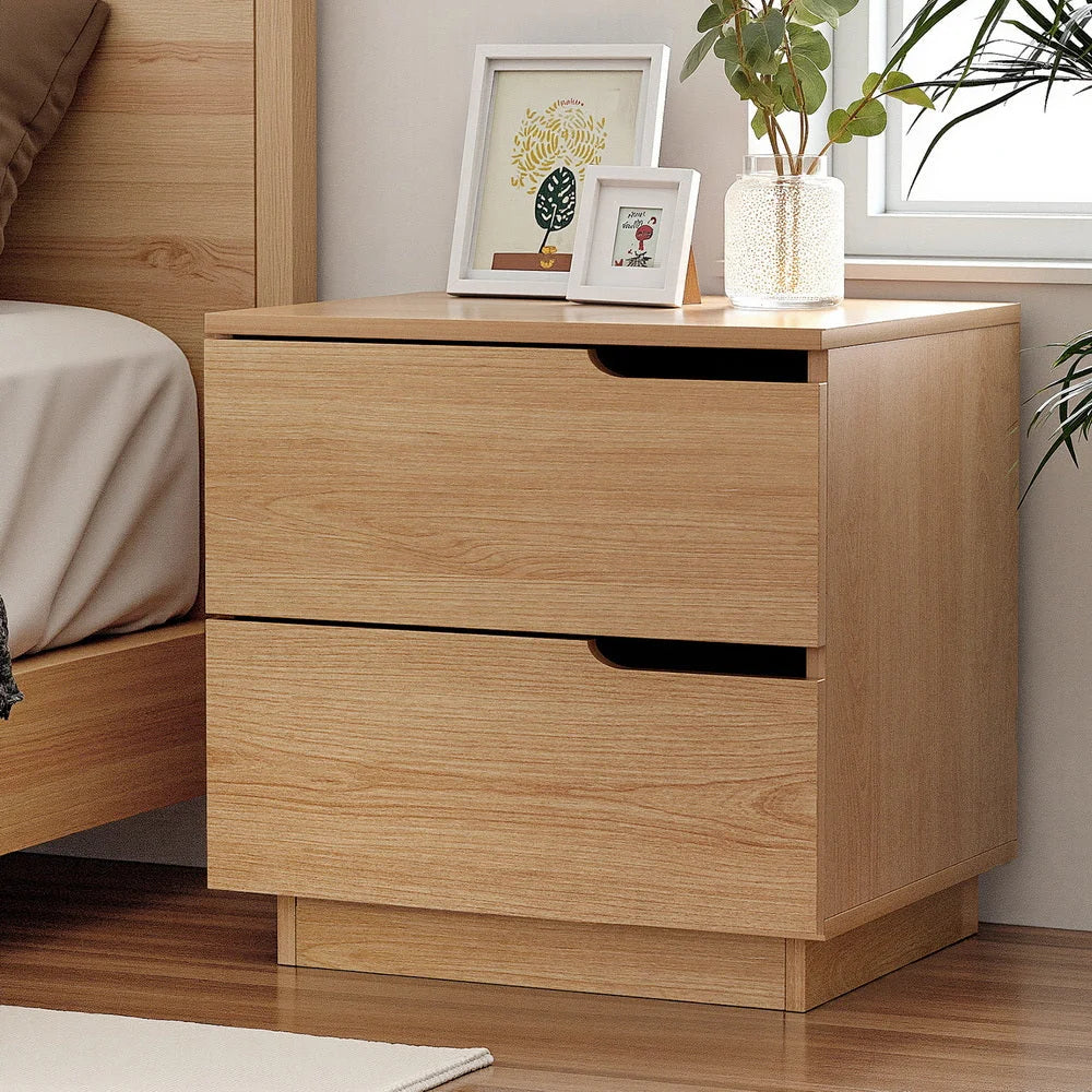 Table with bedside drawers nightstand pine
