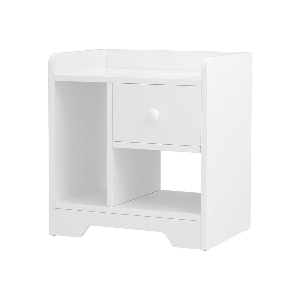 Bedside Table Drawer Nightstand Side End Storage Open