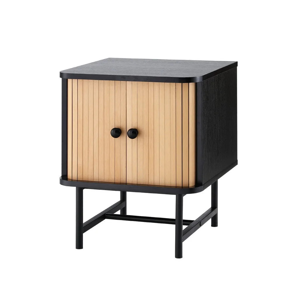 Artiss Bedside Table with Sliding Doors BORIS from Home My Garden