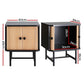 Artiss Bedside Table with Sliding Doors BORIS product listing photo