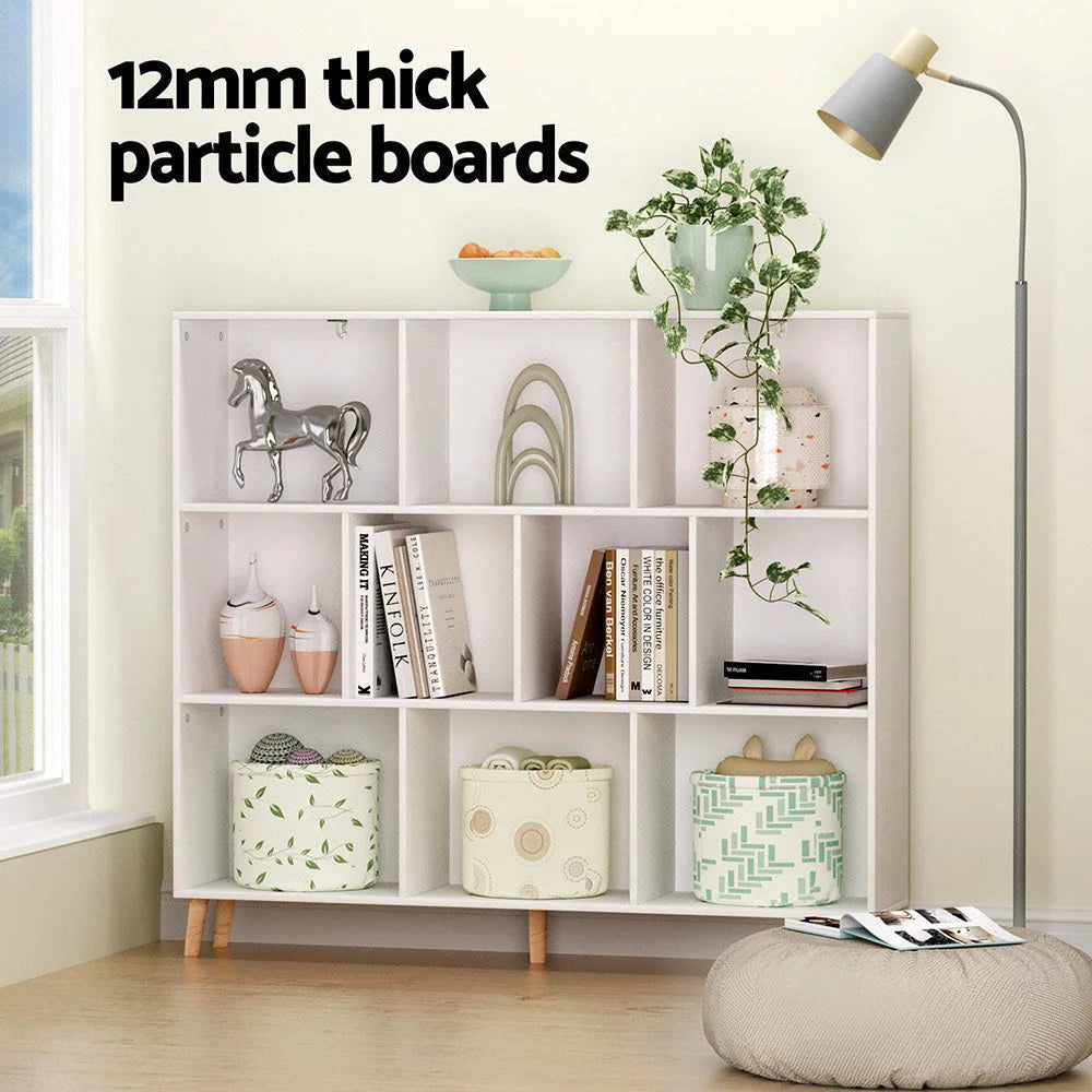 Bookshelf with tiers cubes cora living room