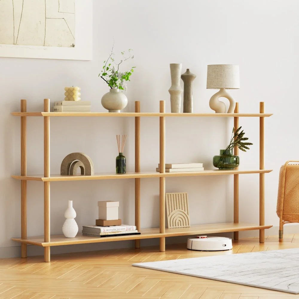 Storage rack with bookshelf tiers shelf tiers and metal supports