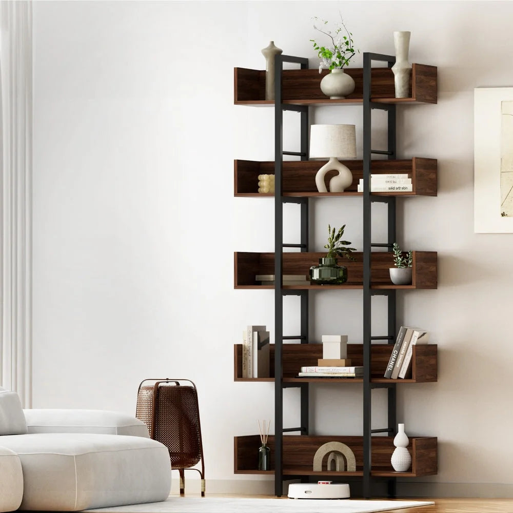 Artiss Bookshelf 5-Tier Bookcase Display Shelves Metal