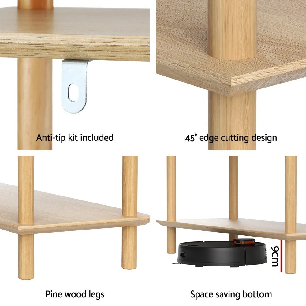 Artiss Bookshelf 5 Tiers Bookcase Display Shelves Wooden