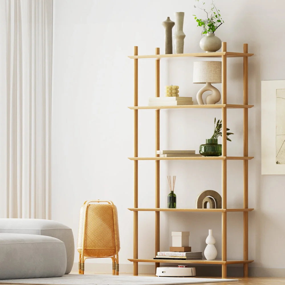 Artiss Bookshelf 5 Tiers Bookcase Display Shelves Wooden