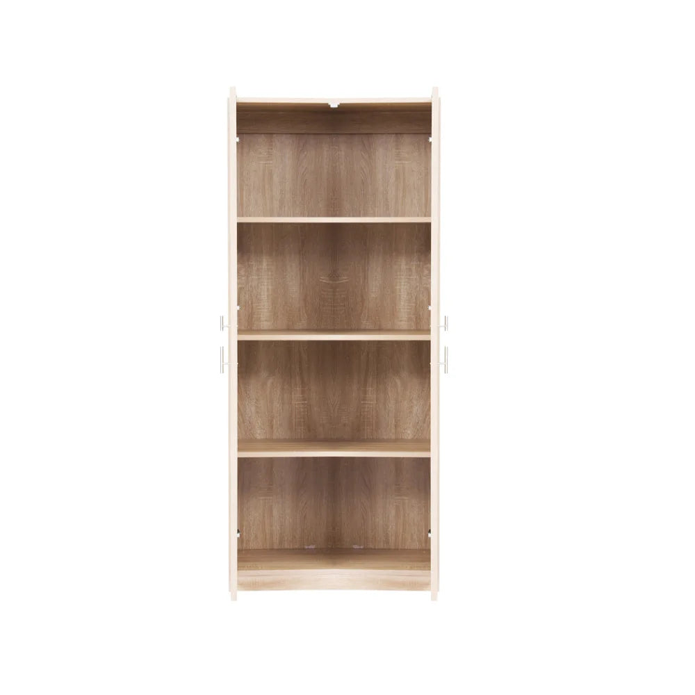 Sideboard cabinet with slim storage layout and glass door