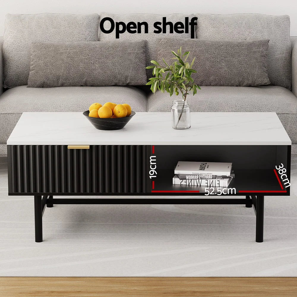 Coffee table drawer storage table