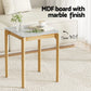 Square Coffee Table Marble Effect