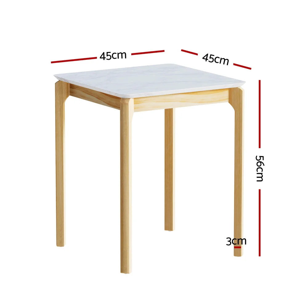Table with coffee marble effect square